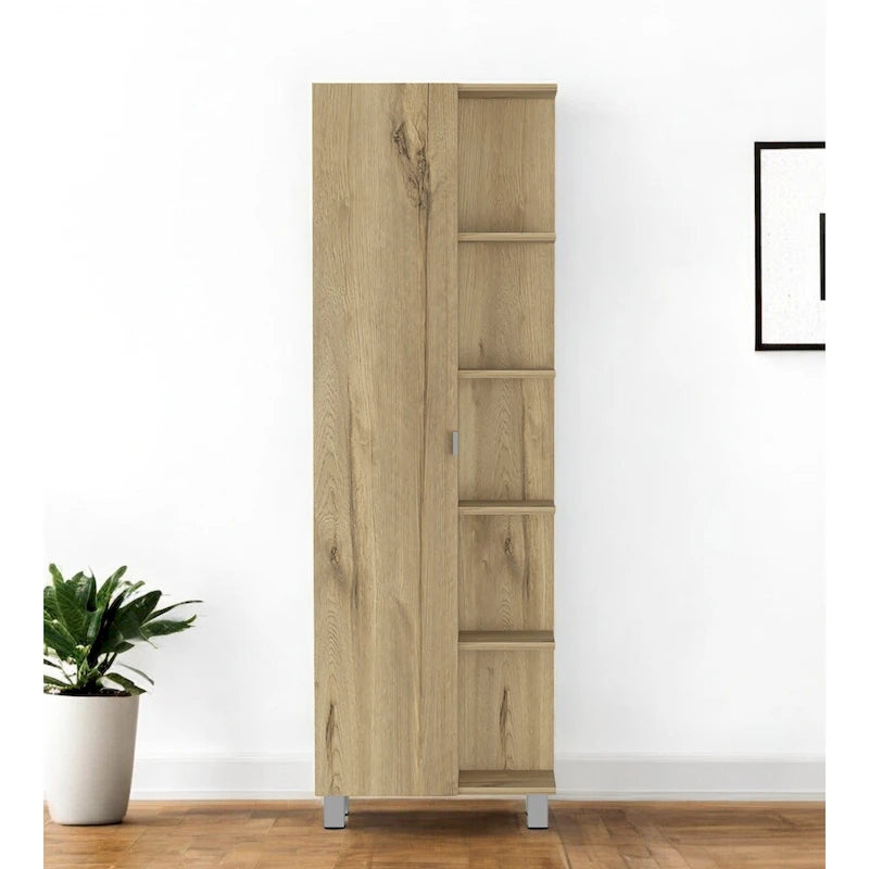 62 Placard de garde-manger ou de rangement en bois de chêne – 20,1" X 62,2" X 8,5"