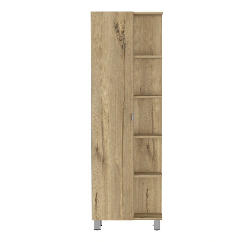 62 Placard de garde-manger ou de rangement en bois de chêne – 20,1" X 62,2" X 8,5"