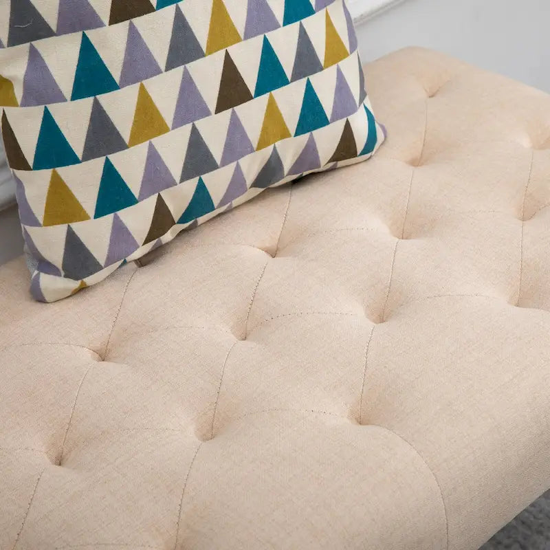 Banc d'appoint ottoman capitonné Simple avec coussin doux et confortable et design moderne et tendance