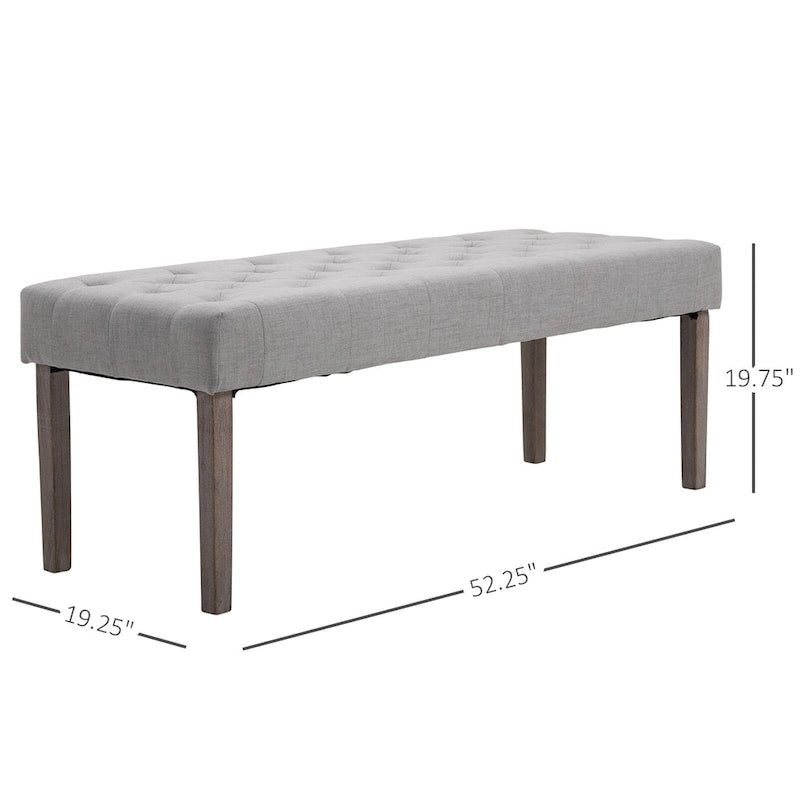 Banc d'appoint ottoman capitonné Simple avec coussin doux et confortable et design moderne et tendance
