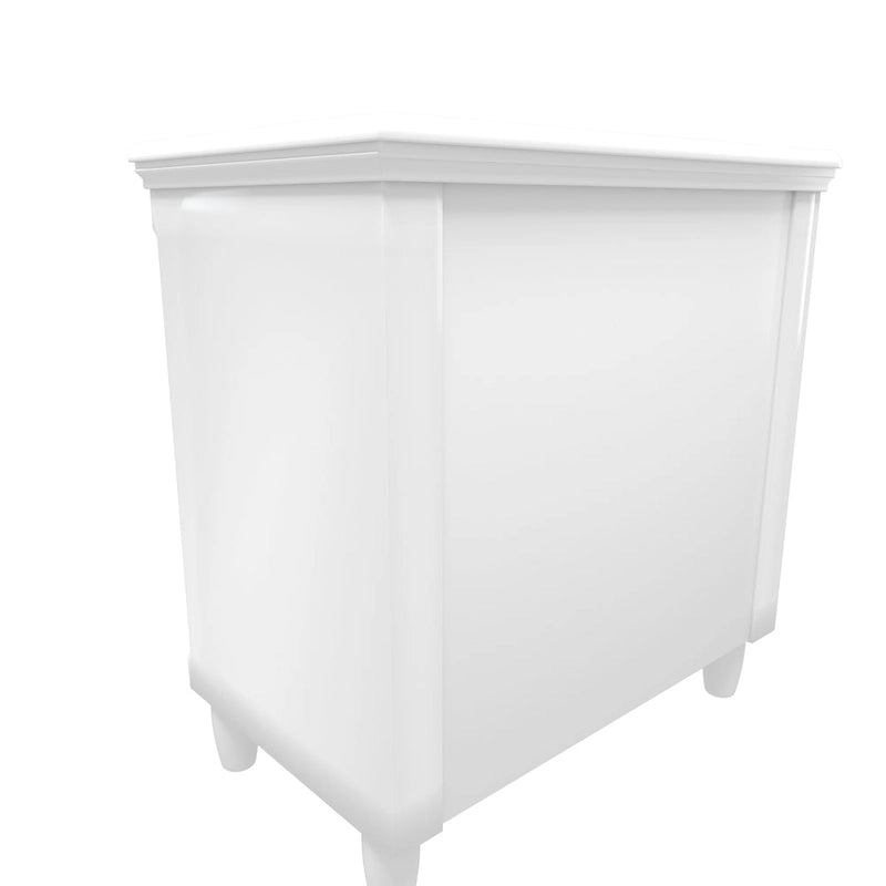 Table de chevet à 3 tiroirs, meuble de rangement en bois