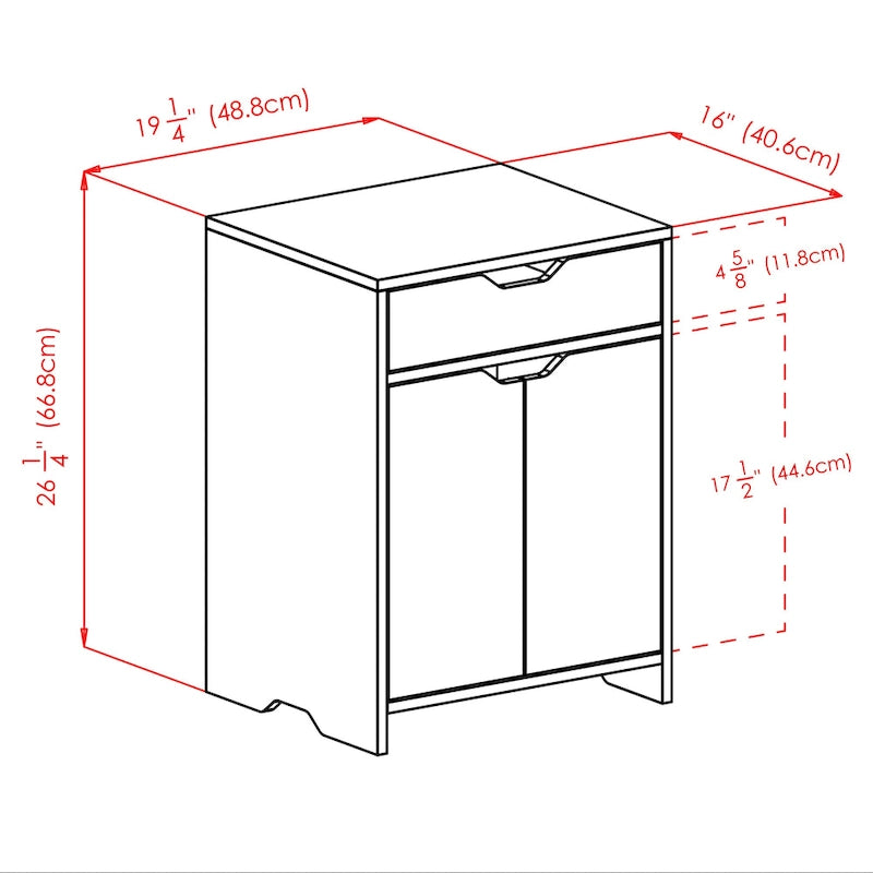 Armoire de rangement à 1 tiroir, anthracite