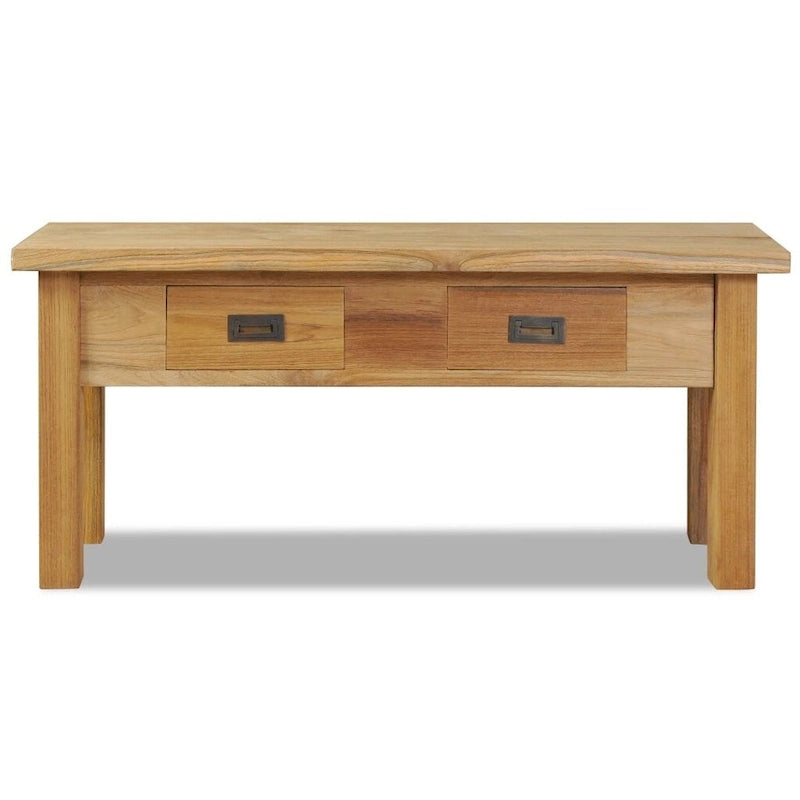 Banc de couloir en teck massif 35,4x11,8x15,7 po