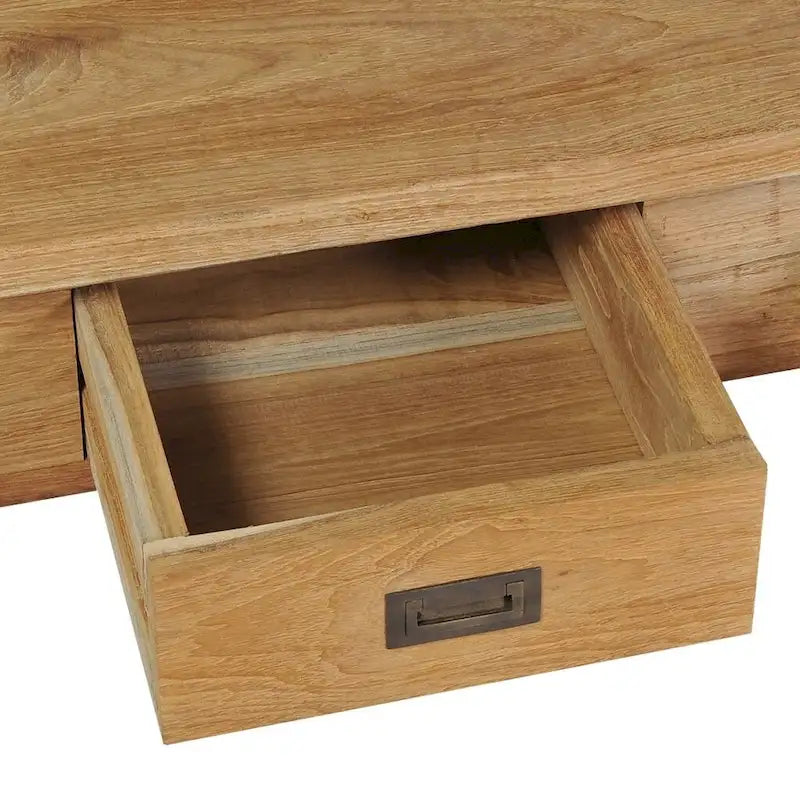 Banc de couloir en teck massif 35,4x11,8x15,7 po