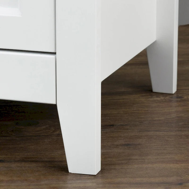 Meuble d'appoint moderne de 109 cm en bois massif avec 6 tiroirs et poignées rondes rétro