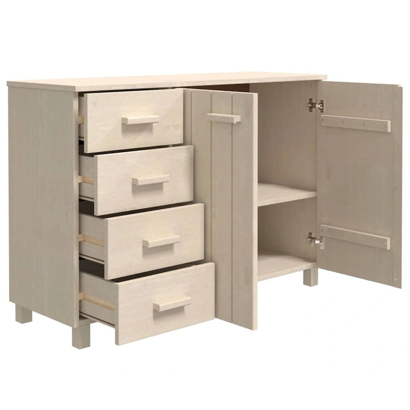 Bahut Buffet Commode Console pour Cuisine HAMAR Bois Massif Pin - 44,5 x 15,7 x 31,5