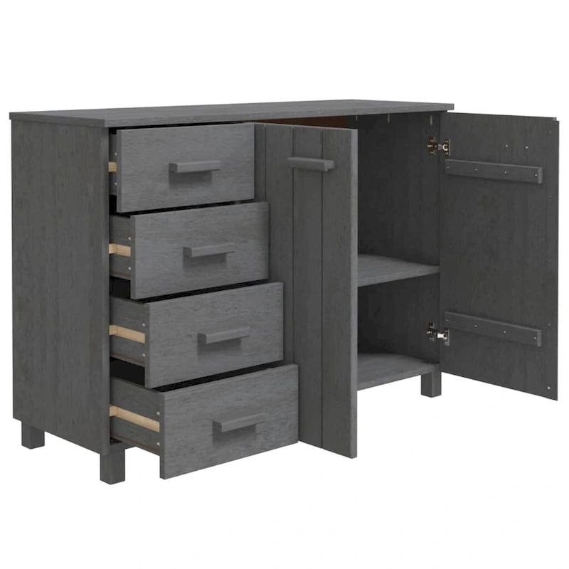Bahut Buffet Commode Console pour Cuisine HAMAR Bois Massif Pin - 44,5 x 15,7 x 31,5