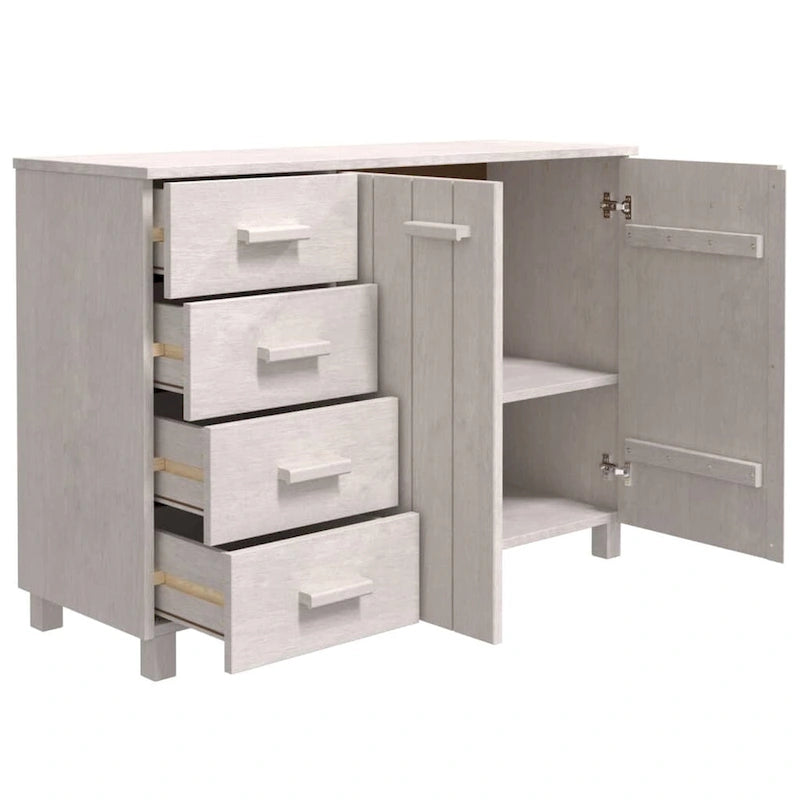 Bahut Buffet Commode Console pour Cuisine HAMAR Bois Massif Pin - 44,5 x 15,7 x 31,5