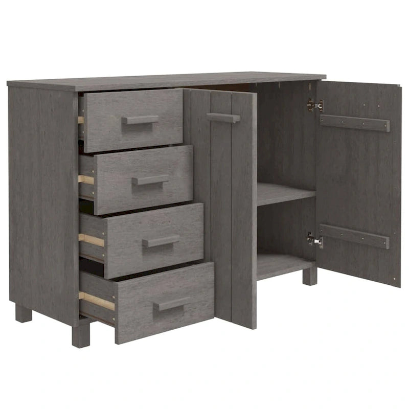 Bahut Buffet Commode Console pour Cuisine HAMAR Bois Massif Pin - 44,5 x 15,7 x 31,5