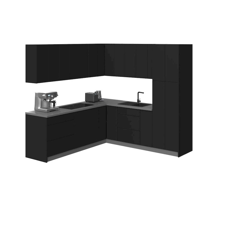 Collection Cuisine Urbaine Couleur Noire Taille de Base 8x8 pieds de large - 96x96