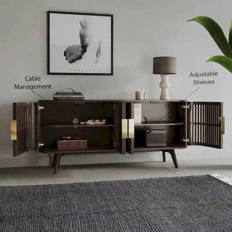 Buffet en enfilade du milieu du siècle, certifié FSC
