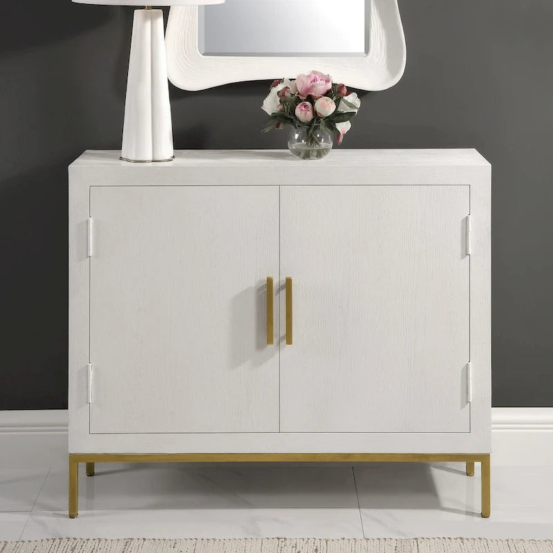 Armoire 2 portes blanche - 40,25 larg. x 34 haut. x 13 prof.