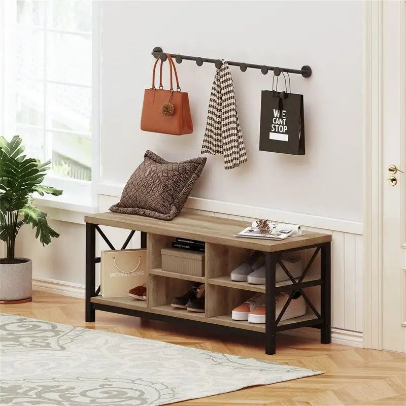 Banc à chaussures d'entrée - 14.17P x 47.24L x 18.11H