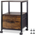 Support roulant métallique à 2 niveaux pour imprimante de bureau à domicile - 30P x 40L x 65H cm