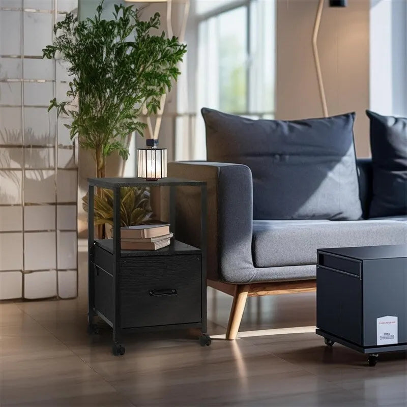 Support roulant métallique à 2 niveaux pour imprimante de bureau à domicile - 30P x 40L x 65H cm