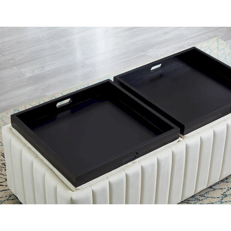 Banc de rangement avec plateau à café