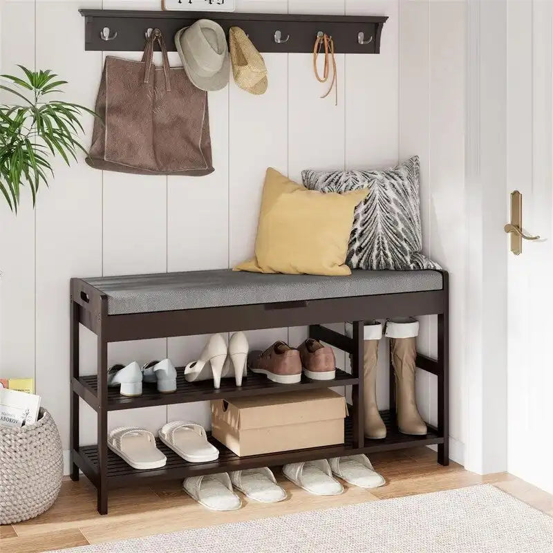 Banc de rangement pour entrée - 11,4P x 36L x 19,7H