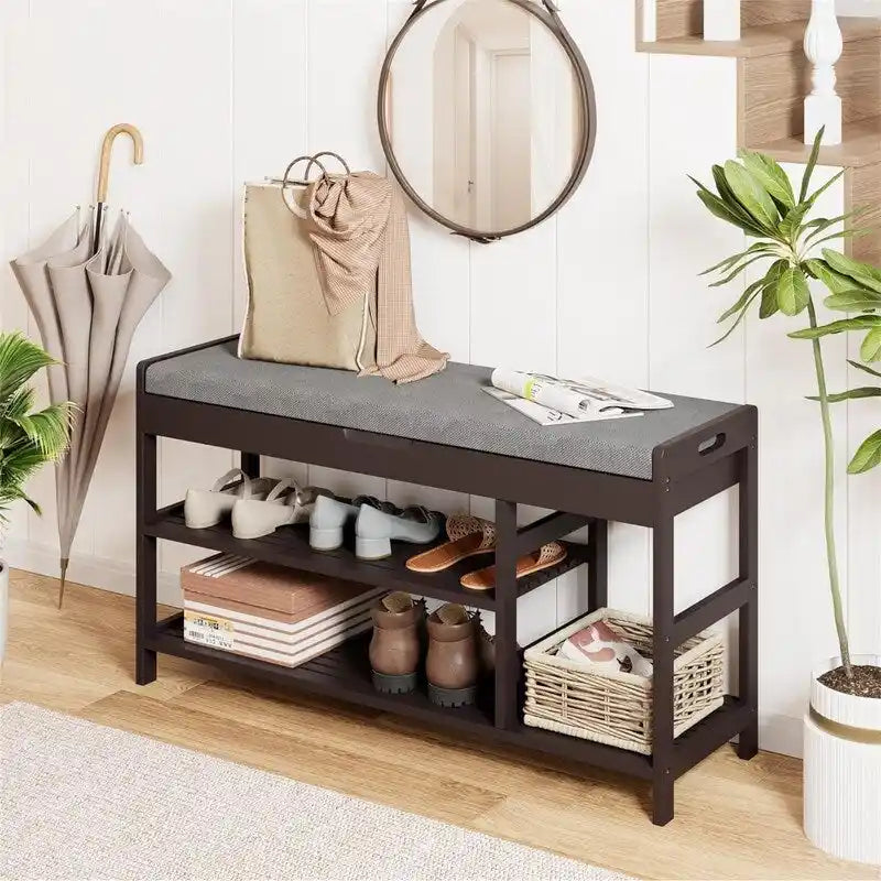 Banc de rangement pour entrée - 11,4P x 36L x 19,7H