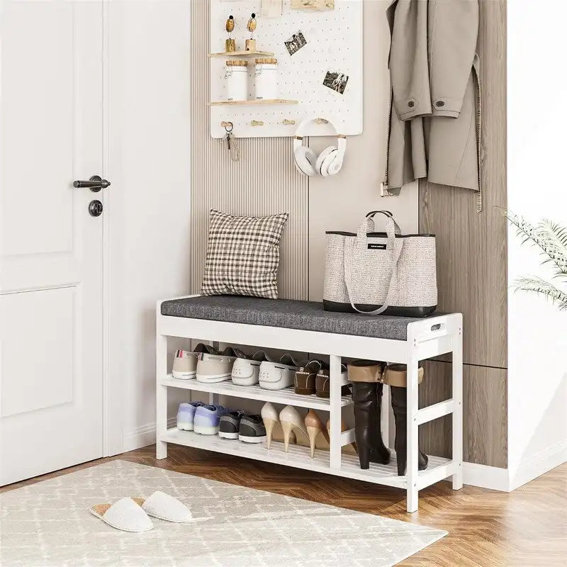 Banc de rangement pour entrée - 11,4P x 36L x 19,7H