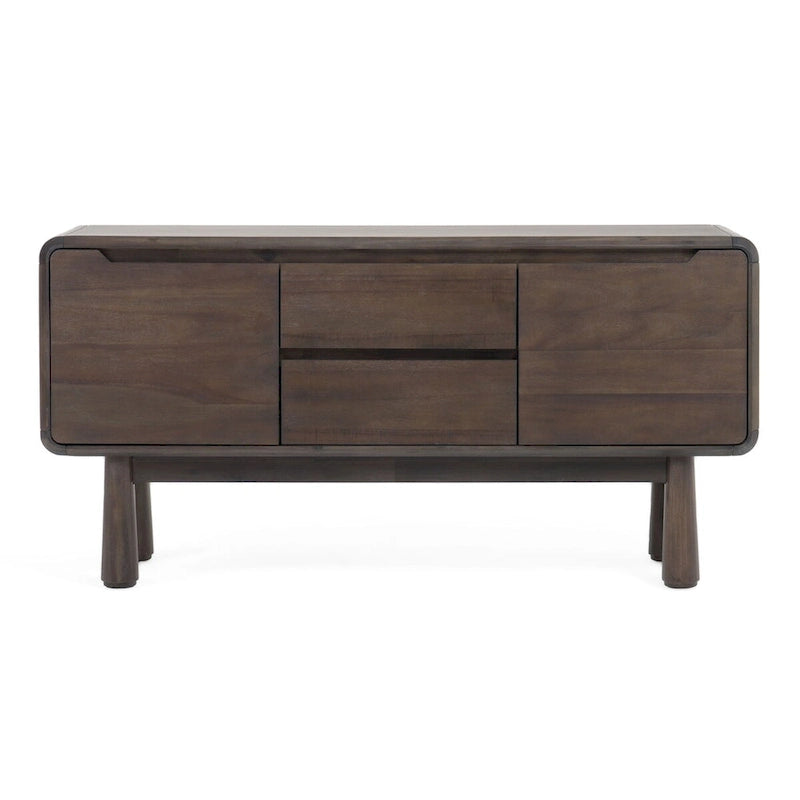 Buffet moderne en acacia foncé