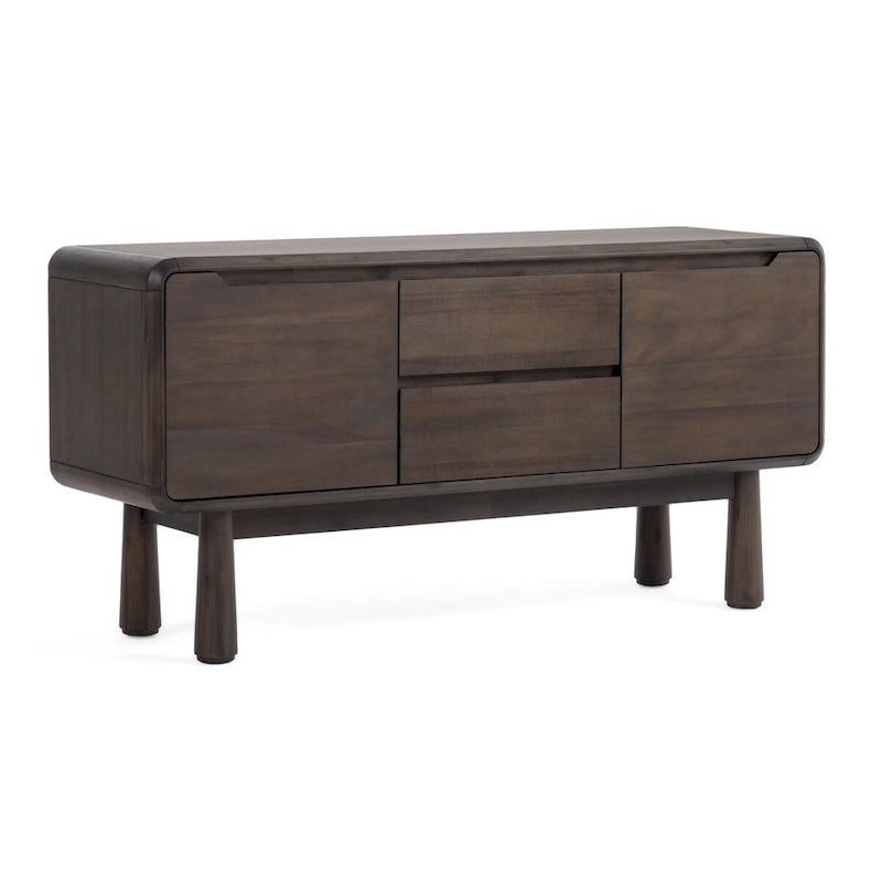 Buffet moderne en acacia foncé