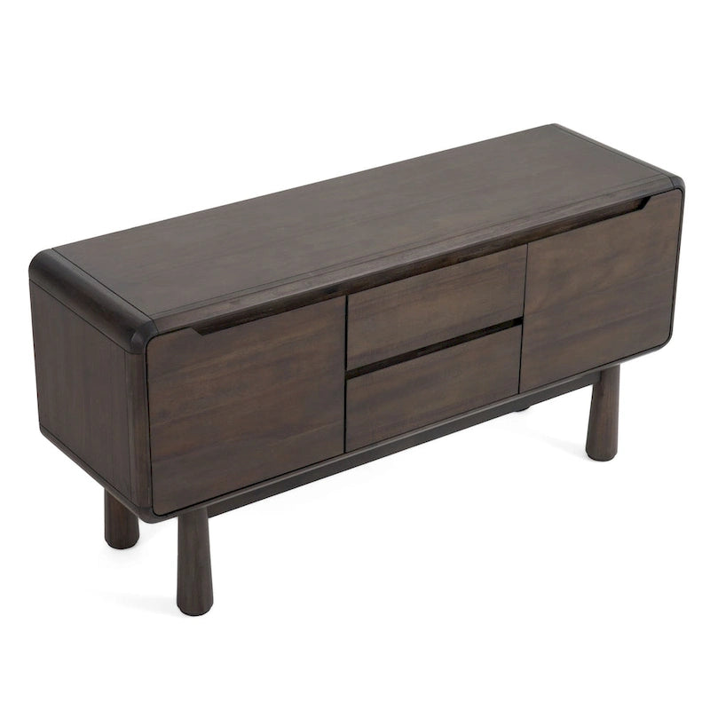 Buffet moderne en acacia foncé