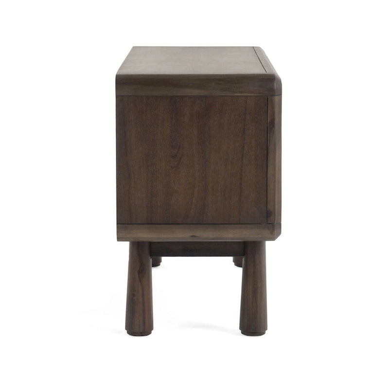 Buffet moderne en acacia foncé