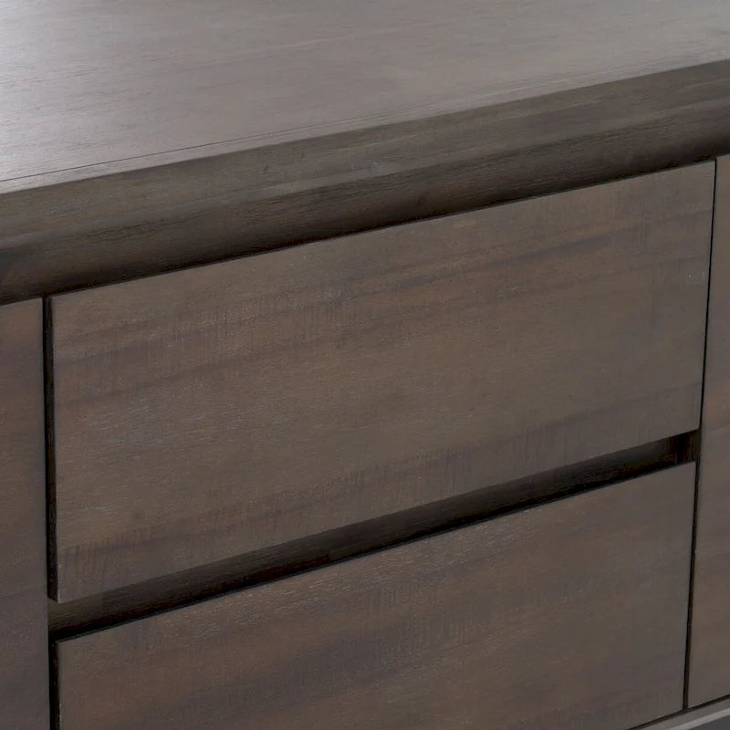 Buffet moderne en acacia foncé
