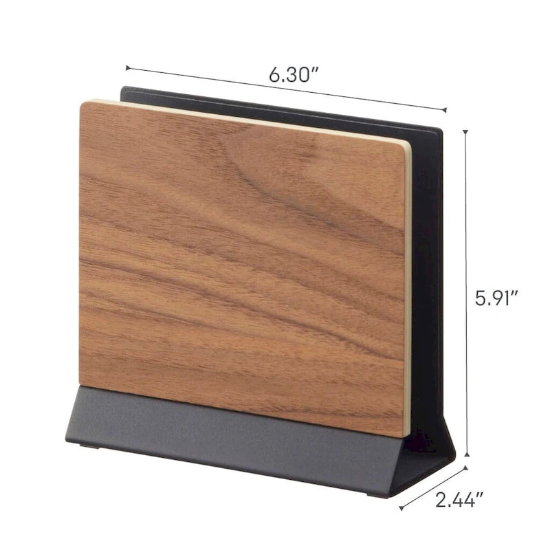 Support pour ordinateur portable fin, Acier et Bois - L 6,2 x l 16 x H 15 cm