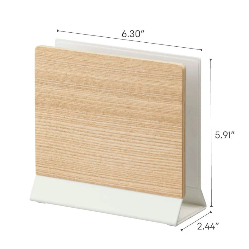Support pour ordinateur portable fin, Acier et Bois - L 6,2 x l 16 x H 15 cm