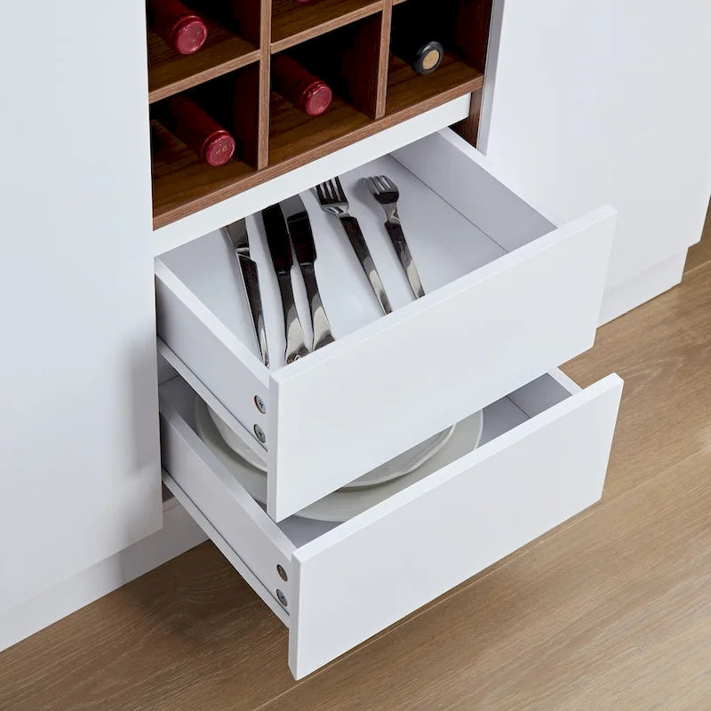 Meuble de bar à café de ferme, buffet de cuisine 68,89 avec rangement, meuble à liqueurs pour la maison et la salle à manger