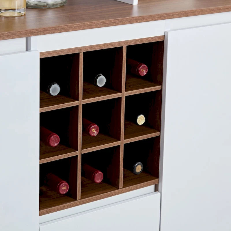 Meuble de bar à café de ferme, buffet de cuisine 68,89 avec rangement, meuble à liqueurs pour la maison et la salle à manger