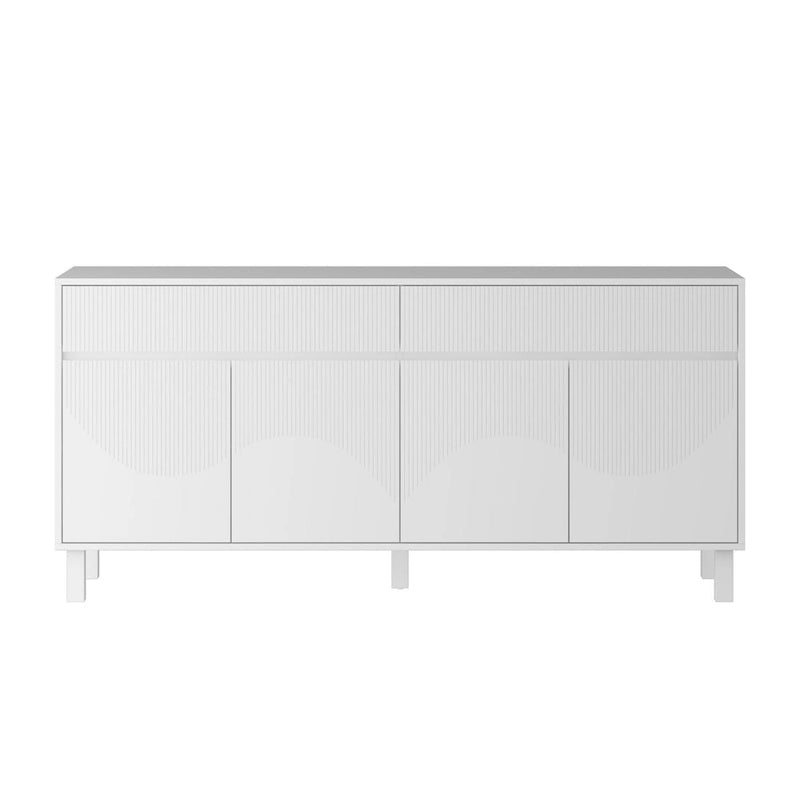 Buffet de rangement avec pieds en pin et buffet intérieur réglable - 63