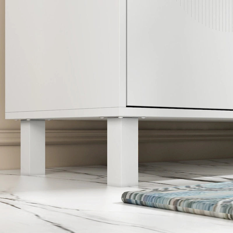 Buffet de rangement avec pieds en pin et buffet intérieur réglable - 63