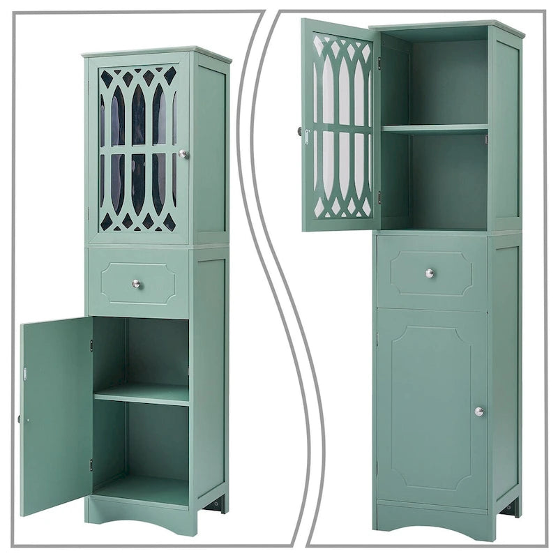 Meuble de salle de bain moderne et élégant en bois avec panneau de porte en acrylique