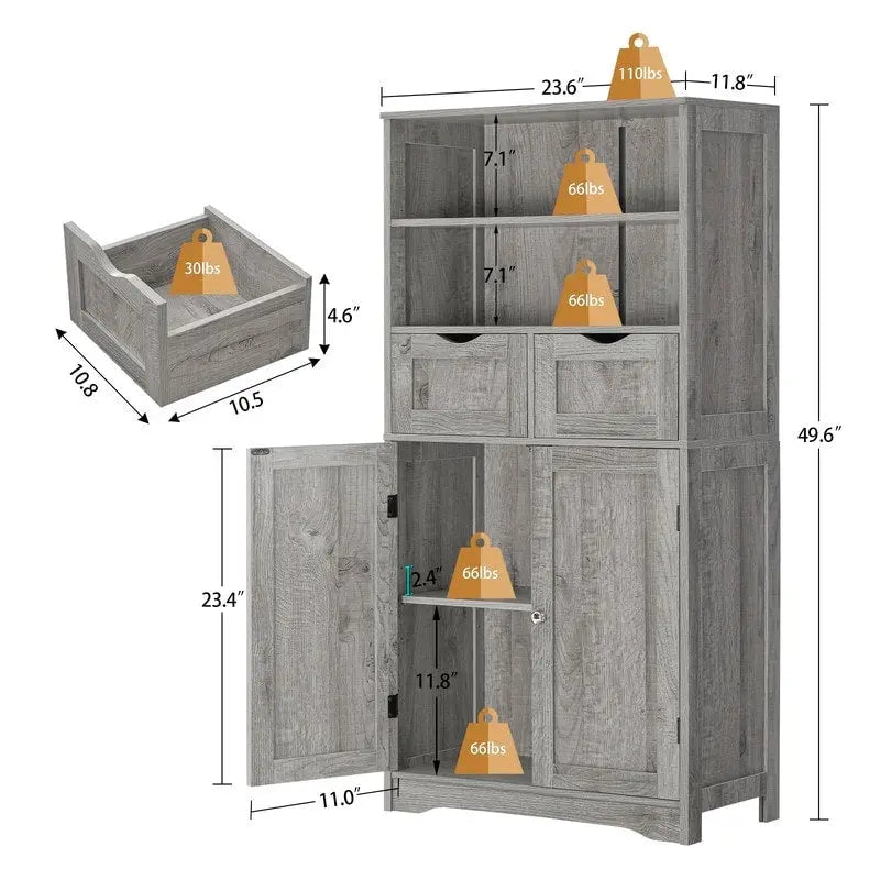 Meuble de rangement haut - 30P x 60L x 125H