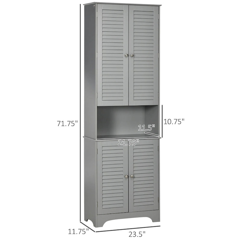 Meuble de rangement haut et étroit pour salle de bain