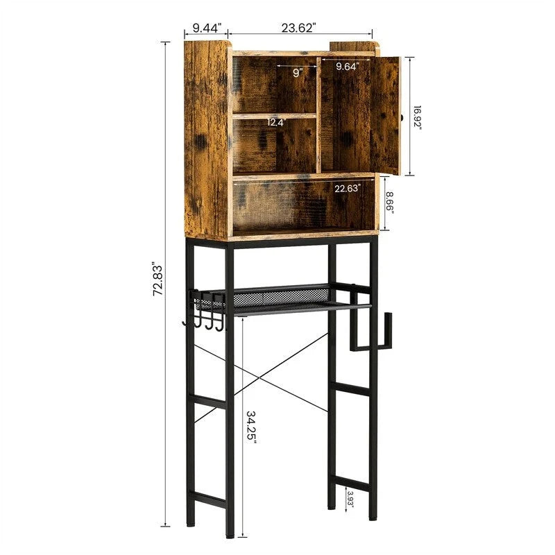 Meuble de rangement pour toilettes - 9.44P x 23.62L x 72.83H