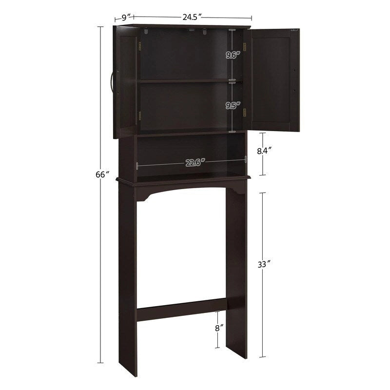 Armoire de rangement au-dessus des toilettes - 9P x 24,5L x 66H