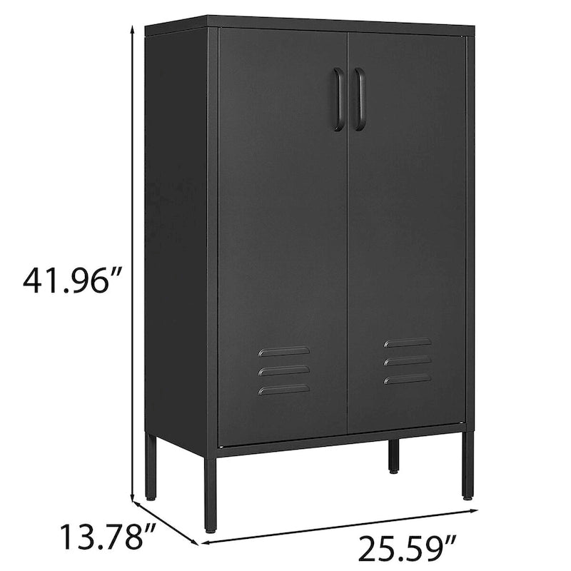 Armoire de rangement diverses à 2 portes, armoire à outils de garage, armoire de classement de bureau, 2 cloisons mobiles