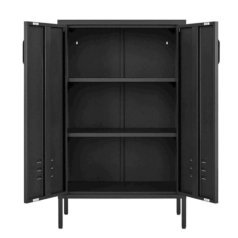 Armoire de rangement diverses à 2 portes, armoire à outils de garage, armoire de classement de bureau, 2 cloisons mobiles