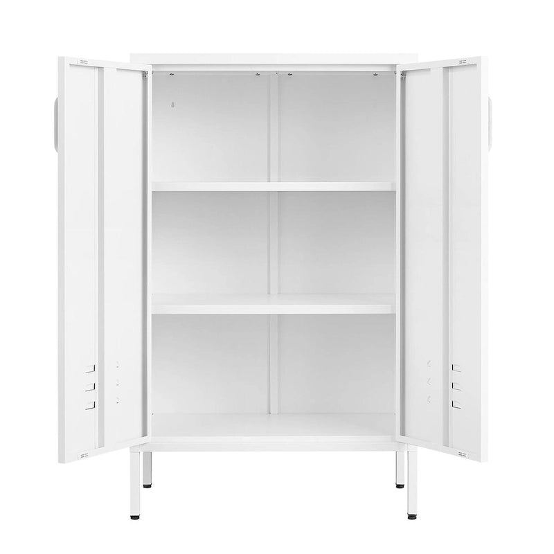 Armoire de rangement diverses à 2 portes, armoire à outils de garage, armoire de classement de bureau, 2 cloisons mobiles