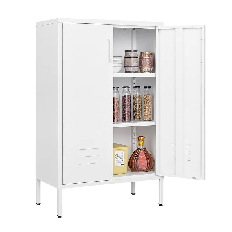 Armoire de rangement diverses à 2 portes, armoire à outils de garage, armoire de classement de bureau, 2 cloisons mobiles