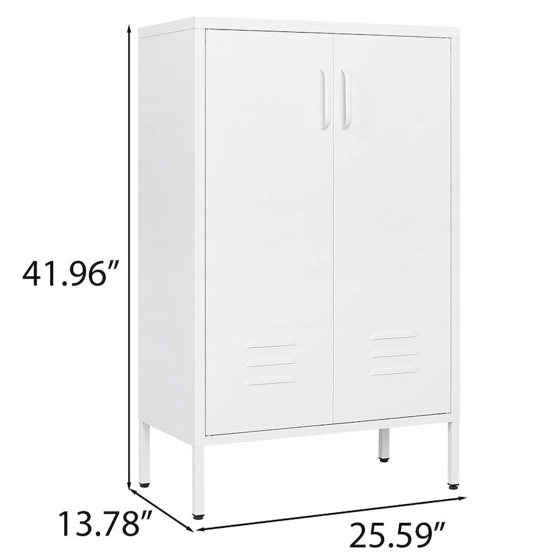Armoire de rangement diverses à 2 portes, armoire à outils de garage, armoire de classement de bureau, 2 cloisons mobiles